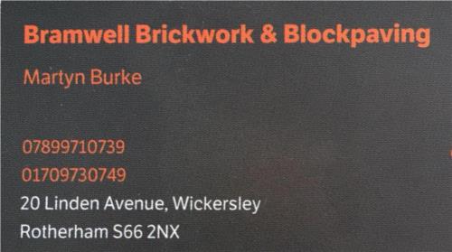Bramwell Brickwork & Blockpaving Rotherham